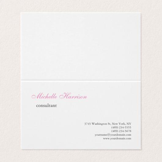 Carte De Visite Plat classique simple (Extérieur déplié)