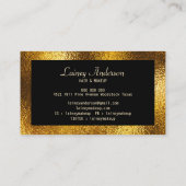 Carte De Visite Plat d'or métallique simple et tendance (Dos)