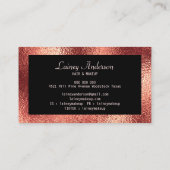 Carte De Visite Plat d'or rose de luxe simple et tendance (Dos)