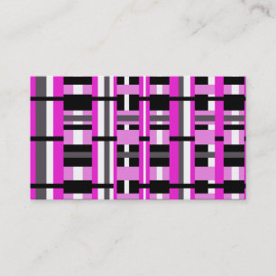 Carte De Visite Plat en rose, noir, blanc et gris
