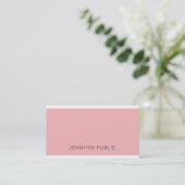Carte De Visite Plat flamboyant Design moderne Rose Professionnel (Debout devant)