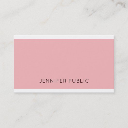 Carte De Visite Plat flamboyant Design moderne Rose Professionnel (Devant)
