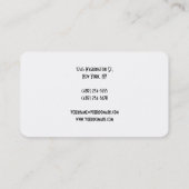 Carte De Visite Plat moderne Simple Rouge Blanc (Dos)