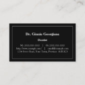 Carte de visite plat, neutre et dapper (Devant)