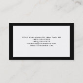 Carte De Visite Plat personnel simple noir blanc attrayant (Dos)