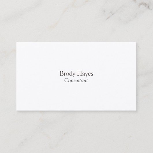 Carte De Visite Plat tendance Propre Simple Design Moderne (Devant)