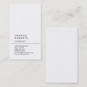 Carte De Visite Plat vertical Simple Blanc tendance Attractif (Devant / Derrière)