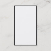Carte De Visite Plat vertical Simple Noir Blanc Chic Attractif (Dos)