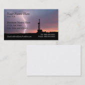 Carte De Visite Plate-forme de forage de forage de pétrole, (Devant / Derrière)