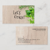 Carte De Visite Plateau de pâturage en bois (Devant / Derrière)