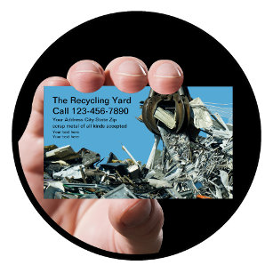 Carte De Visite Plateau de recyclage des déchets métalliques