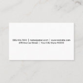 Carte De Visite Plateau de service de couteau | Culinaire | Restau (Dos)