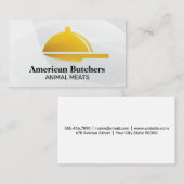 Carte De Visite Plateau de service de couteau | Culinaire | Restau (Devant / Derrière)