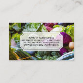 Carte De Visite Plateau et couteau | Légumes (Dos)