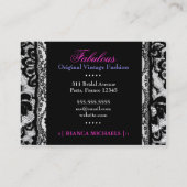 Carte De Visite Plateau et dentelle somptueux d'iris de 311 roses (Dos)