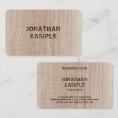 Carte De Visite Plateau tendance Bois look Distressed Texte (Devant / Derrière)