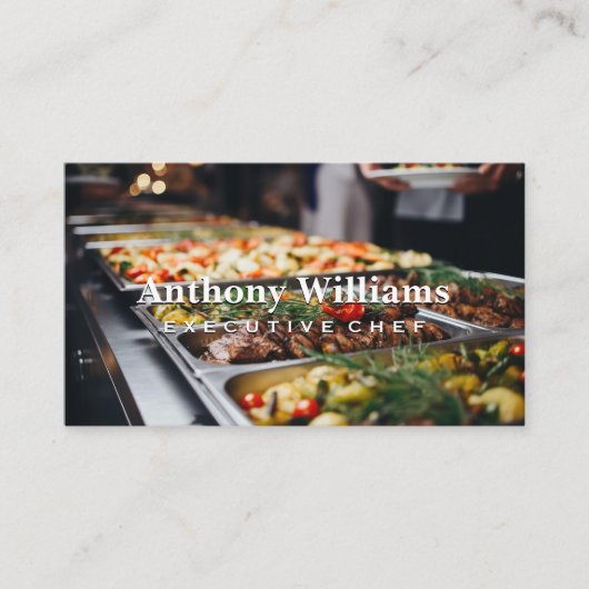 Carte De Visite Plateforme de buffet | Aliments | Restauration (Devant)