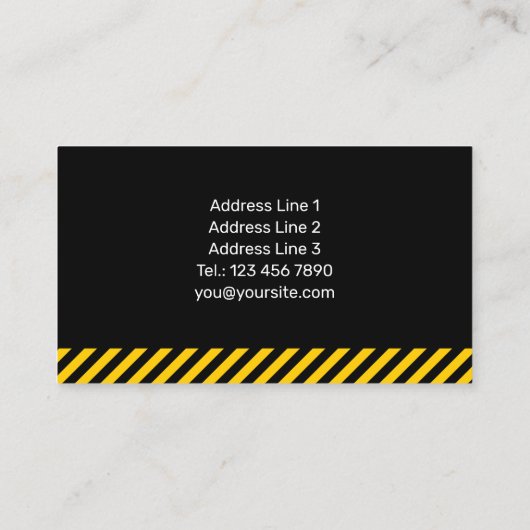 Carte De Visite Plateforme de construction (Dos)