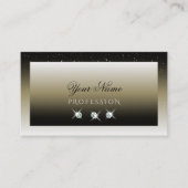 Carte De Visite Platine Beige Gradient Sparkle Diamonds Élégant (Devant)