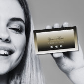 Carte De Visite Platine Beige Gradient Sparkle Diamonds Élégant