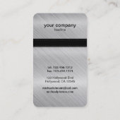 Carte De Visite Platine/cartes de visite en aluminium (Dos)