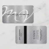 Carte De Visite Platine/cartes de visite en aluminium (Devant / Derrière)
