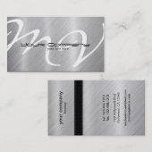 Carte De Visite Platine/cartes de visite en aluminium de "regard" (Devant / Derrière)