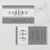 Carte De Visite Platine de marbre bleu de monogramme de CPA de (Devant / Derrière)