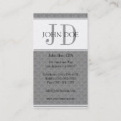 Carte De Visite Platine de marbre bleu de monogramme de CPA de (Dos)