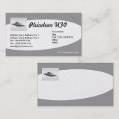 Carte De Visite Platine Elliptique - UFO (Devant / Derrière)