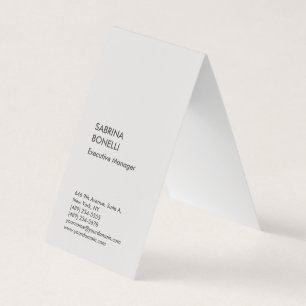 Carte De Visite Platine gris minimaliste moderne