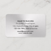 Carte De Visite Platine musicale argent noir Lecteur DJ Son Busi (Dos)