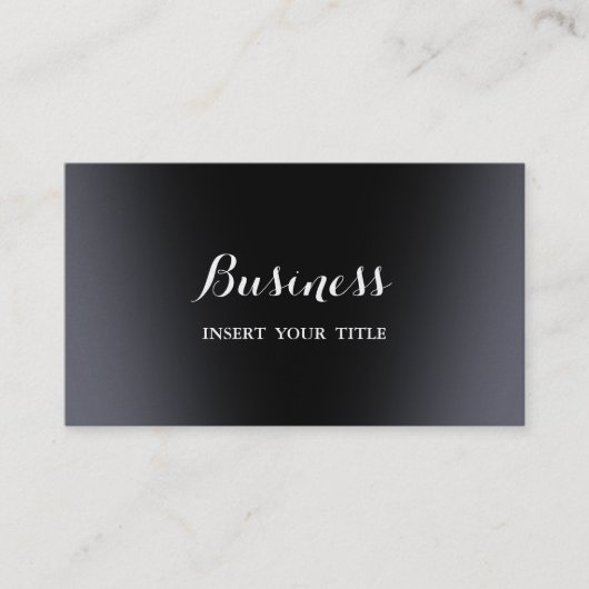 Carte De Visite Platine noir calligraphique (Devant)