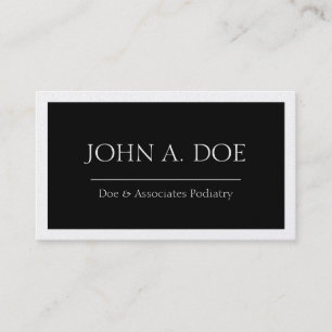 Carte De Visite Platine noir Médicale de bannière de docteur MD de