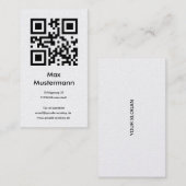 Carte de visite, platine (personnalisable) (Devant / Derrière)