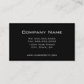 Carte De Visite Platine texturée noire professionnelle moderne (Dos)