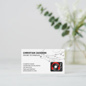 Carte De Visite Platine | Vinyl | Notes musicales de l'égaliseur (Debout devant)