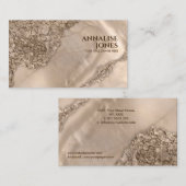 Carte De Visite Platinum Pearl Mixed media abstract (Devant / Derrière)