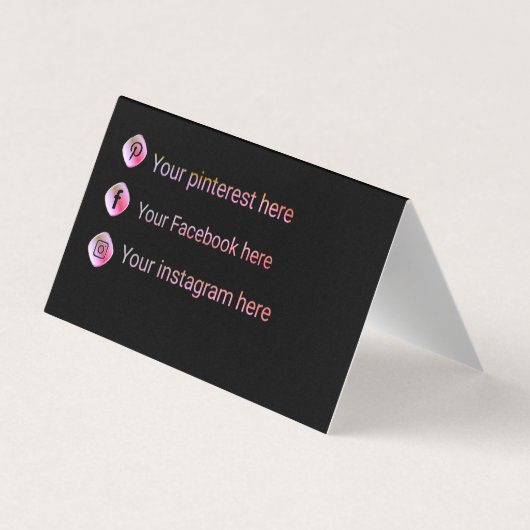 Carte De Visite plegada personalizada, con datos personales (Dos)