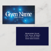 Carte De Visite Pléiades bleues (Devant / Derrière)