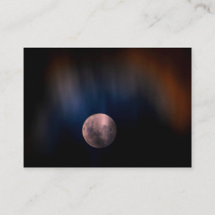 Carte De Visite Plein ciel lunaire coloré d'arc-en-ciel de lune