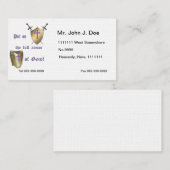 Carte De Visite Pleine armure de Dieu (Devant / Derrière)