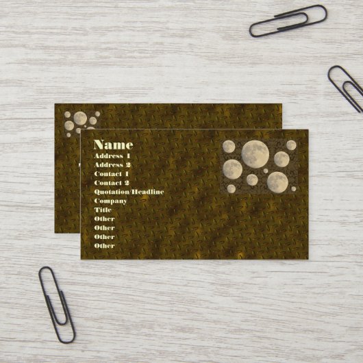 Carte De Visite Pleine lune (Devant/Arrière en situation)