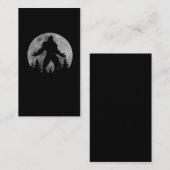 Carte De Visite Pleine lune de Bigfoot en hurle Silhouette (Devant / Derrière)