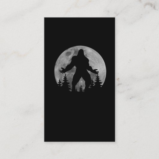 Carte De Visite Pleine lune de Bigfoot en hurle Silhouette (Devant)