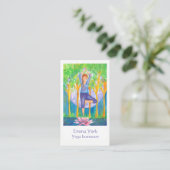 Carte De Visite Pleine lune Pose de Yoga Tree (Debout devant)