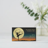 Carte De Visite Pleine lune Silhouette de Ballerina Dancer (Debout devant)