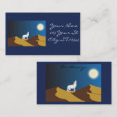Carte De Visite Pleine lune Thunder_Cove d'hurlement de coyote de (Devant / Derrière)