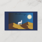 Carte De Visite Pleine lune Thunder_Cove d'hurlement de coyote de (Dos)