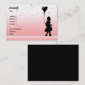 Carte De Visite pleuvoir des coeurs (Devant / Derrière)